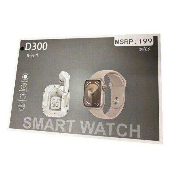 Smart Watch D300, Multiple Color Bands And Earbuds - RV:$199 - Picture 1 of 7